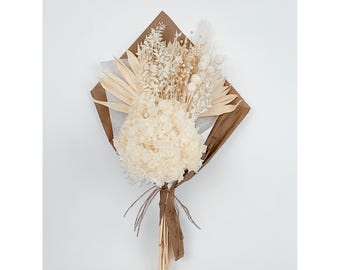 De La Terre Ivory White Hydrangea Floral Wedding Bouquet
