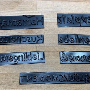 3D Stempel für Töpferarbeiten Keramik Ton tolle Schriften verschiedene Größen neu wunderschön