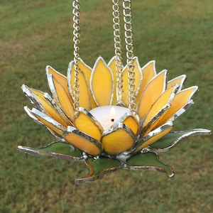Hanging 3D Sunflower Tea Light Holder