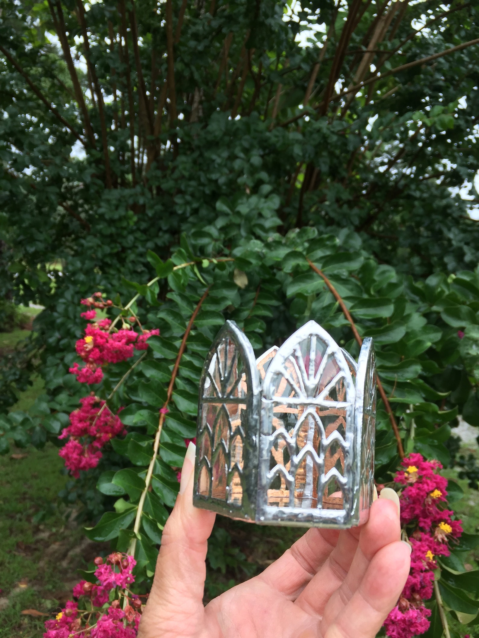 Stained Glass Tea Light Holder Home Decor Gift Home Accent Etsy