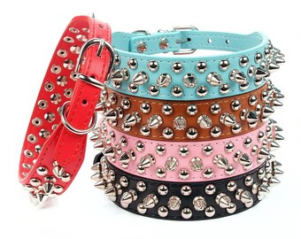 large spiked dog collar