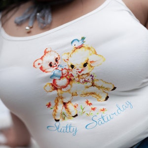 Slutty Saturday, tanque de animales bebé vintage