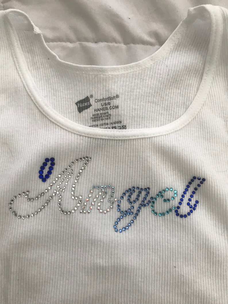 Angel Rhinestone Bedazzled Top image 2