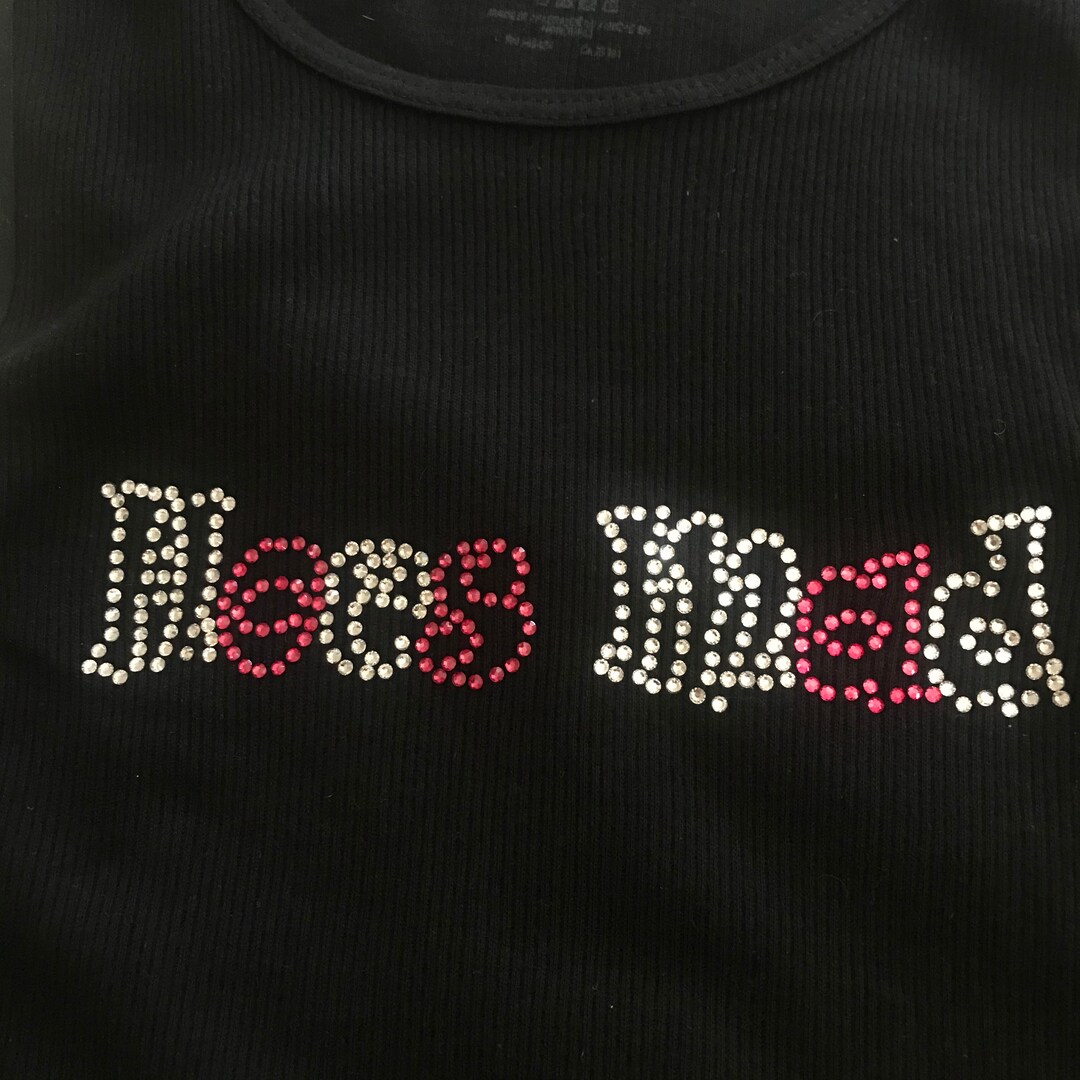 Hoes Mad Rhinestone Bedazzled Top Etsy