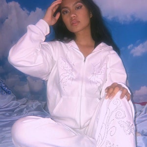 White Butterfly Sweatpants