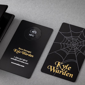NFC Metal Visitenkarten Serie 2, personalisierte Black Metal Visitenkarten