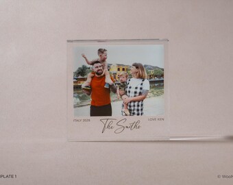 Bloque de fotos acrílico personalizado: recuerdo independiente personalizado