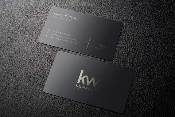 Metal Business Cards Personalized Black Metal Business Cards Etsy