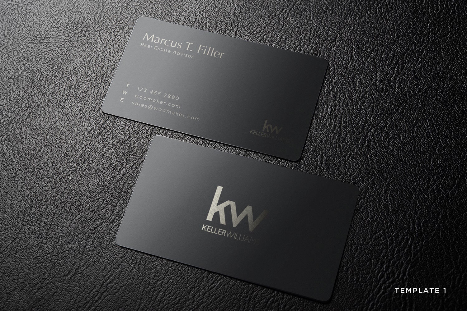 Metal Business Cards, Personalized Black Metal Business
