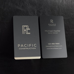 Cartes de visite en métal, cartes de visite en métal noir personnalisées, série 1