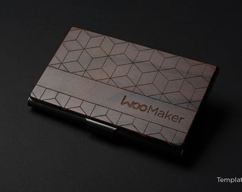 Personalized Ebony Wooden business card holder / Corporate Gift / Employee Gift / Business Card Holder / Christmas Gift