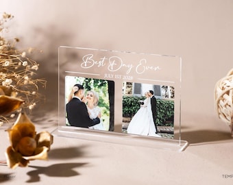 Soporte de fotos acrílico personalizado: regalo personalizado con tu foto / 12,7 x 18,8 cm / 3 mm de grosor / Aniversario, boda
