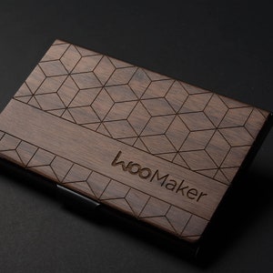 Personalized Walnut Wooden business card holder Series 1 / Corporate Gift / Employee Gift / Business Card Holder / Christmas Gift