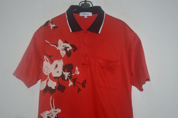 Vintage Kenzo Floral Polo Shirt
