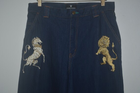 Giovanni Valentino Jeans Golden Embroidered Logo