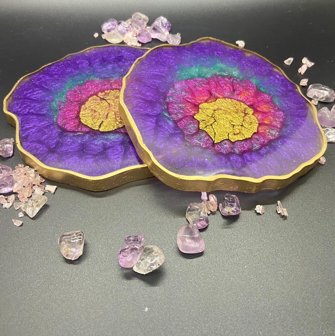 Coastersresin Coasters Home Decorresin Artdrinkware Etsy