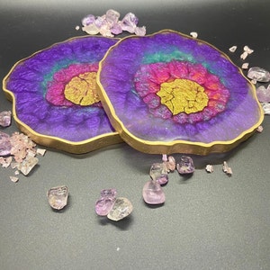 Coasters-Resin Coasters- Home Decor-Resin Art-Drinkware