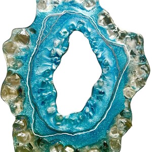 Sky Blue Agate Tray: Elegant and Luxurious Home Decor Piece