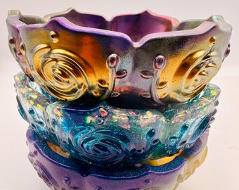 Lotus Blumenschale - Schmuckschale - Schmuck Aufbewahrung - Kristallaufbewahrung - Dekorative Schale - Handgemacht