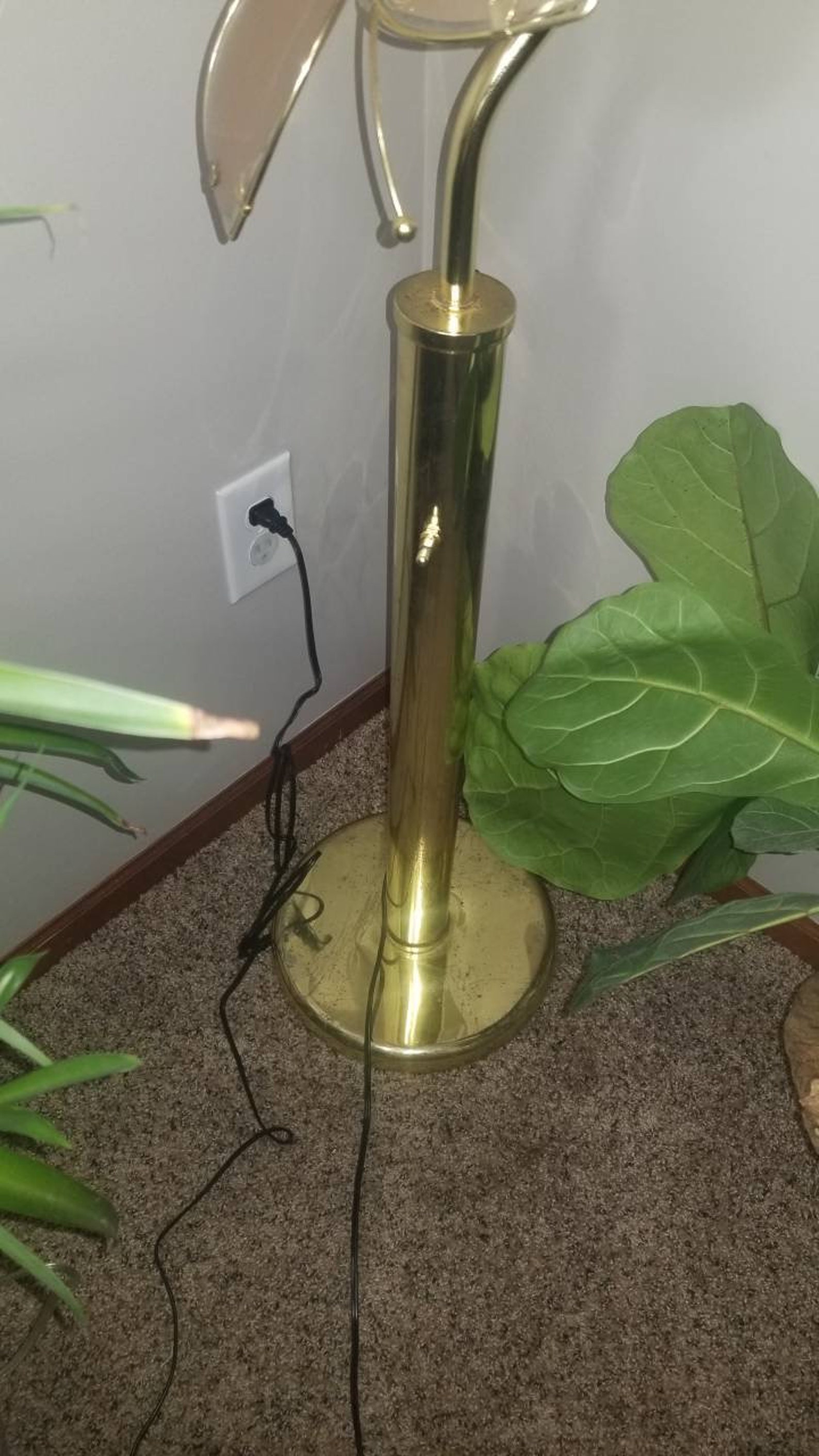 Hollywood Regency Vintage Pink Lotus Flower Floor Lamp Etsy