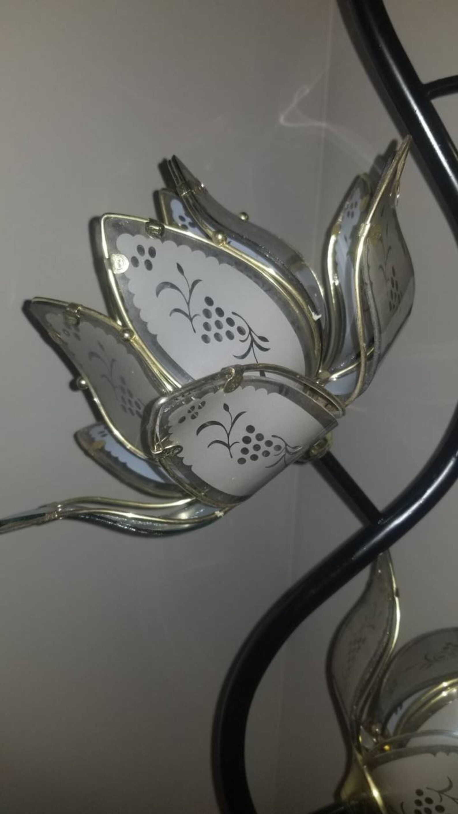 Hollywood Regency Vintage Lotus Flower Floor Lamp Beautiful Etsy