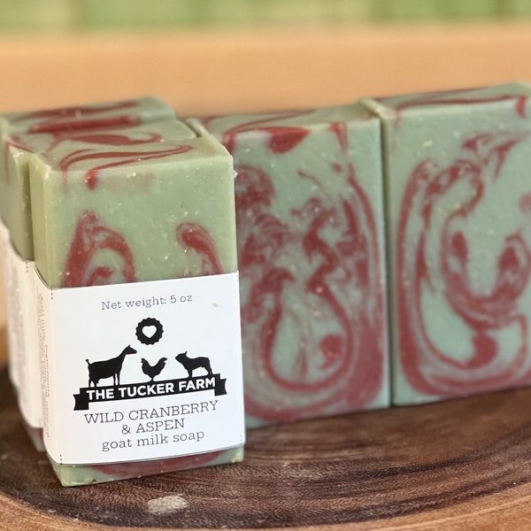 Goat Milk Soap - Wild Cranberry & Aspen - All natural, handmade