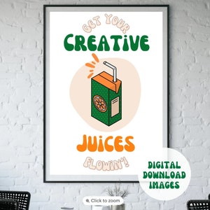 Digital Retro Quote Art - Digital Groovy Art - Self Care Digital Art - Creative Art Print - Aesthetic Poster - Affirmation Art - Office Art