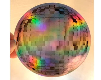 Disco Ball Sticker - Holographic 3"  - Vinyl Waterproof Sticker - Retro Disco Ball Sticker - Retro Holographic Sticker