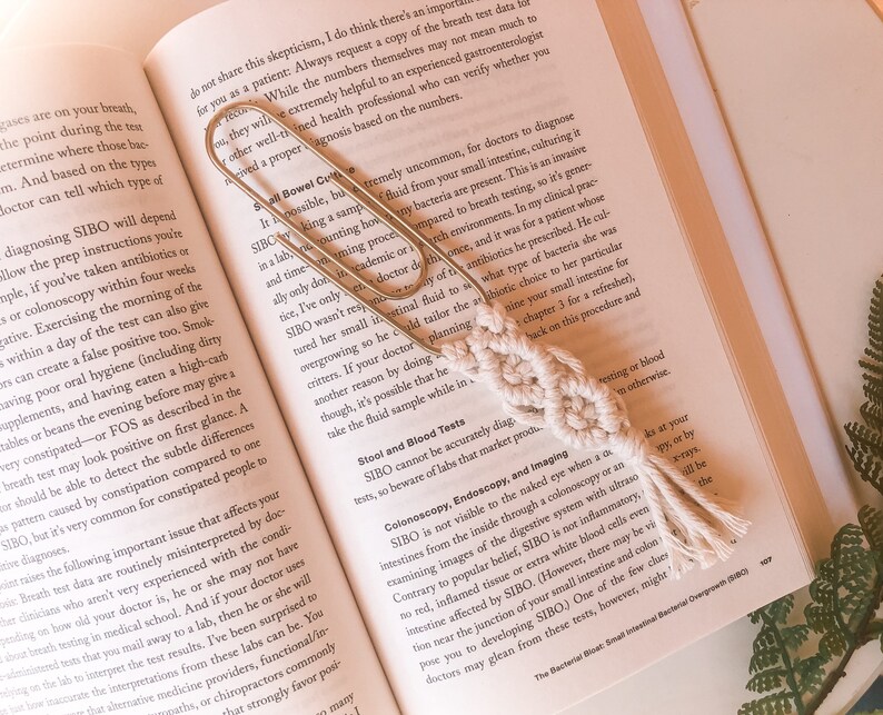 Macrame paper clip macrame bookmark bookmark boho Etsy