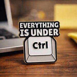 Enamel Pin – Keyboard Ctrl Key, Programmer Humor Tech Nerd Gift