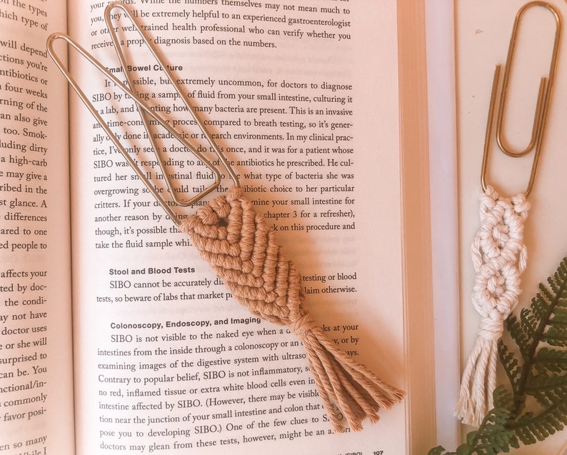 Macrame paper clip macrame bookmark bookmark boho Etsy