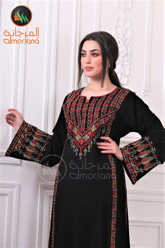 Original Almorjan Palestinian Embroidered Dress Traditional | Etsy