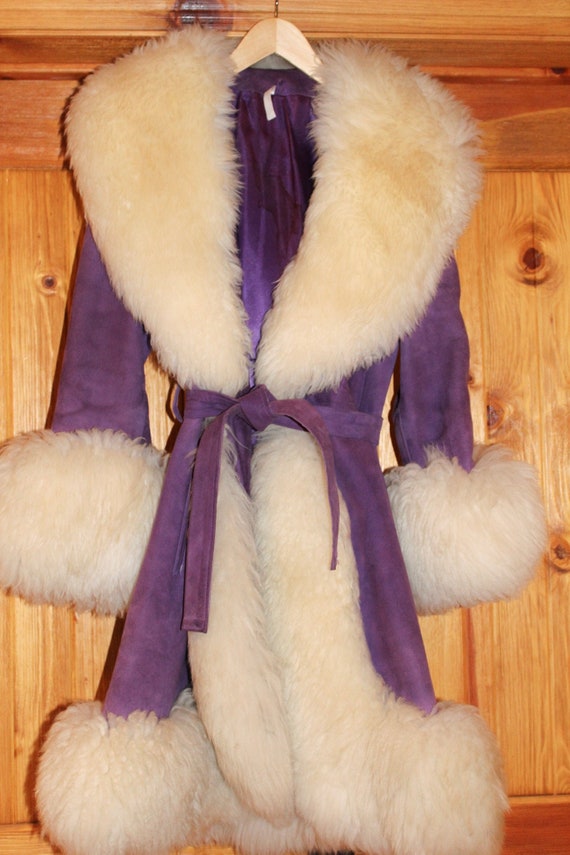 Lilli Ann Purple Suede Coat