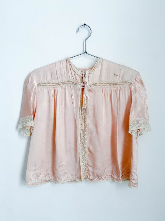 40s Shell Pink Bolero Cape Jacket