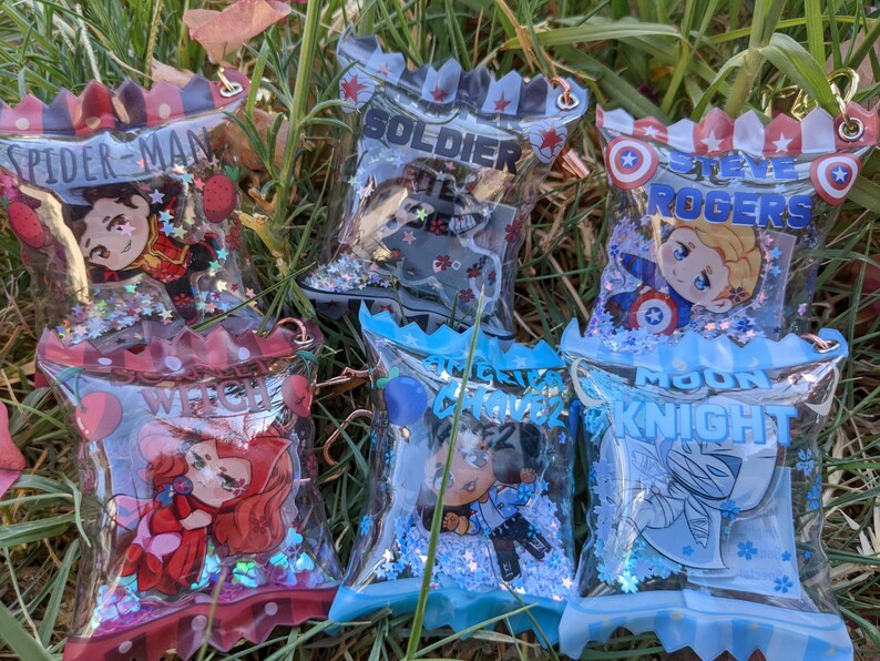 Marvel Candy Bag Charms Etsy