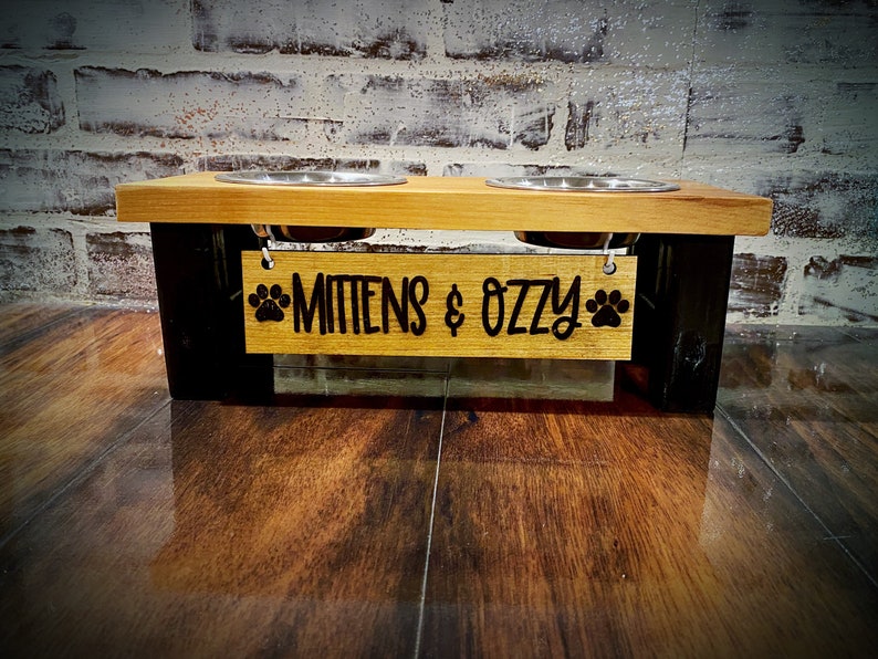 Cat Dish Stand Raised Cat Bowl Stand Pet Food Dish Pet Etsy