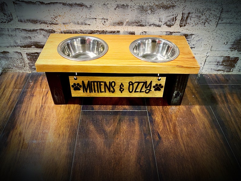 Cat Dish Stand Raised Cat Bowl Stand Pet Food Dish Pet Etsy