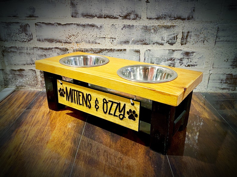 Cat Dish Stand Raised Cat Bowl Stand Pet Food Dish Pet Etsy