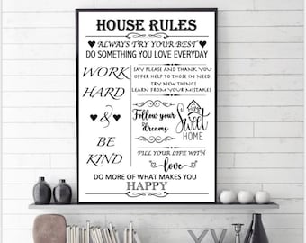 A4 Digital Print| House rules
