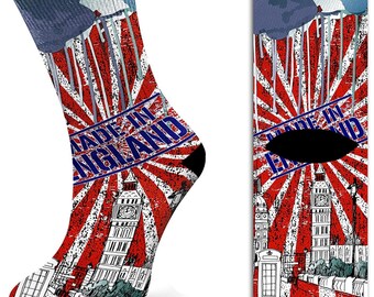 Country Socks for men , city socks, paris socks, amsterdam, france, canada, america, italy, england, holland,