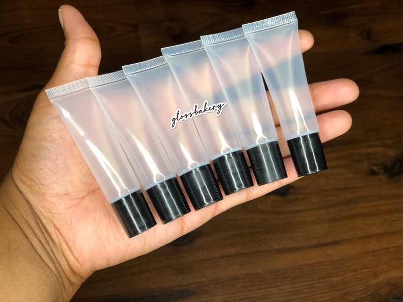 Empty 10mL black cap lip gloss squeeze tubes QTY 10 Etsy