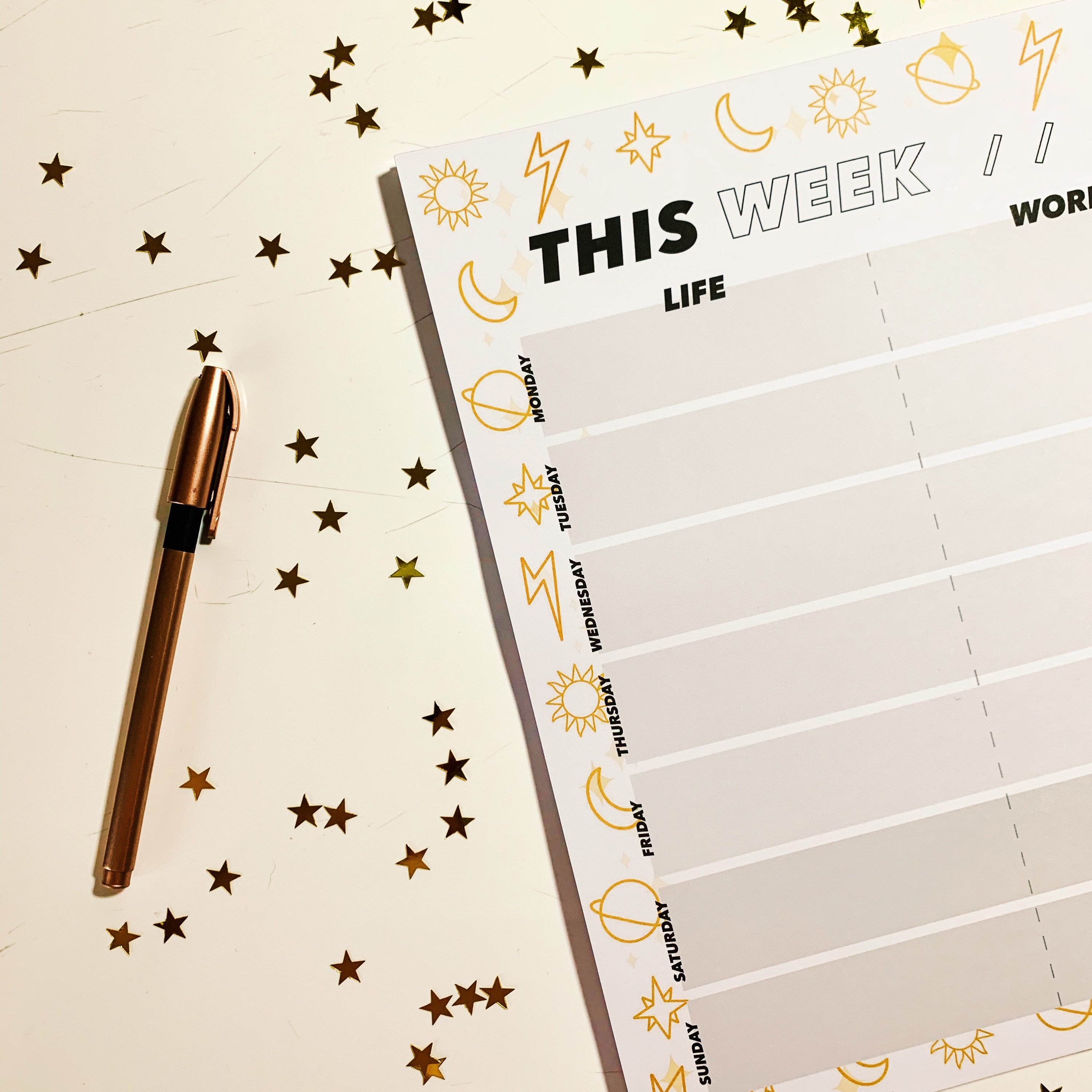 A3 weekly desk pad planner Etsy