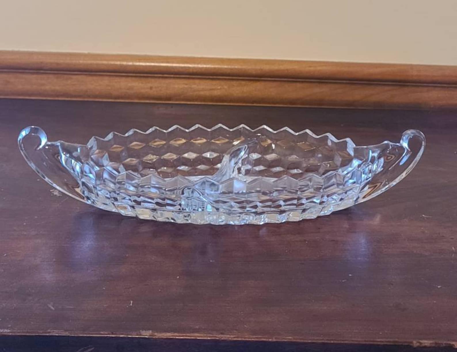 Fostoria American Clear Divided Relish Dish Etsy