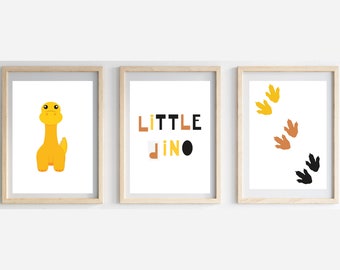 Set of Three Dinosaur Prints, Nursery Prints, Dino Prints, Dinosaur Prints, Digital Prints, Home Decor, Dinosaur, Dinosaurs