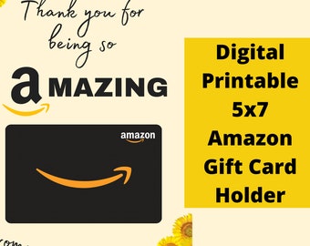 End of Year Amazon Gift Card Holder, Teacher Card, Printable Gift Card Holder, Teacher Thank You Gift, End of Year Teacher Thank You Gift