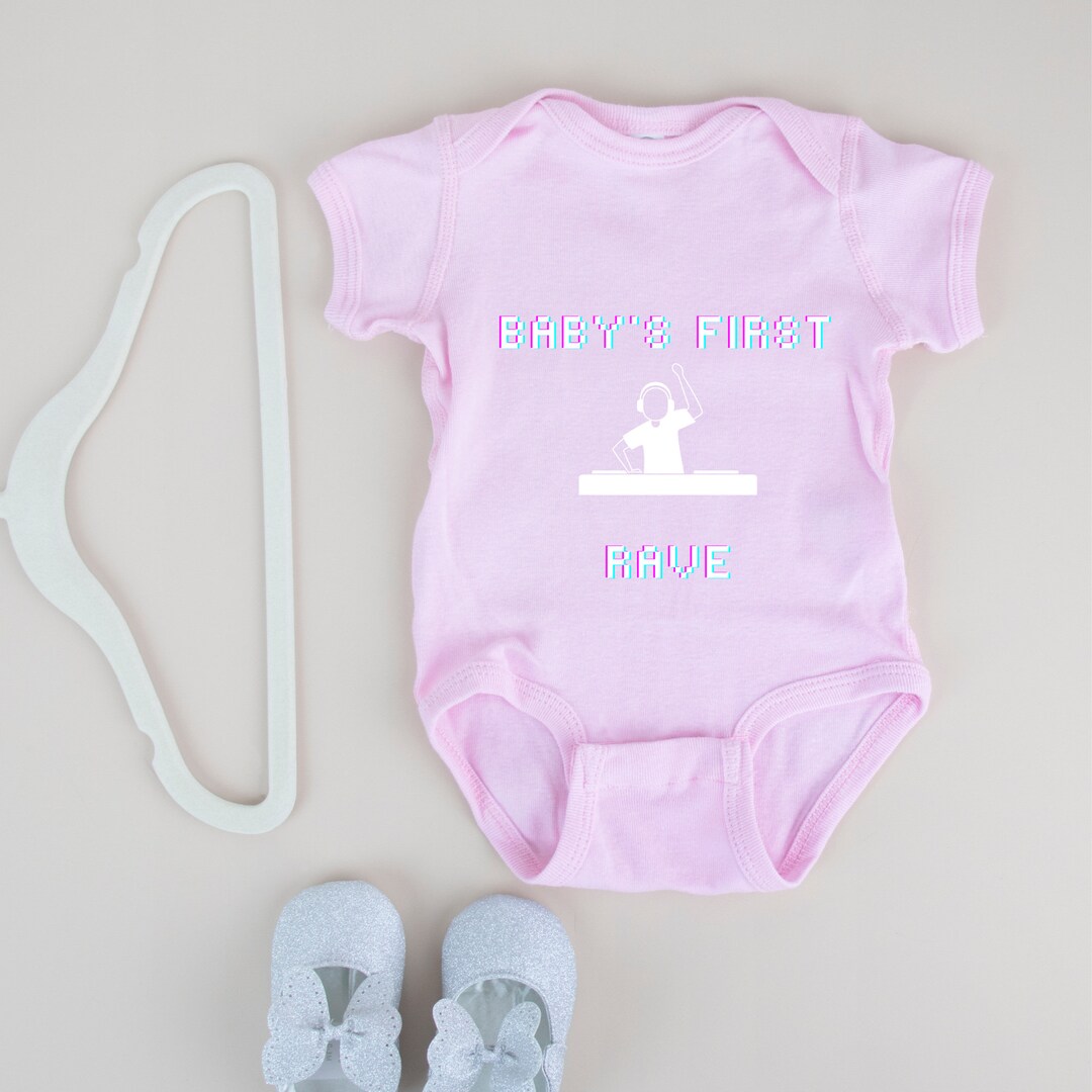 Baby First Rave Sticker Baby's First Rave Onesie, Customizable Onesie, Baby Gift, Baby Clothes ...