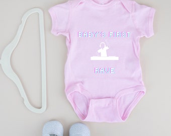 Baby's First Rave Onesie, Customizable Onesie, Baby Gift, Baby Clothes, Baby Onesie, Customizable Baby Gifts