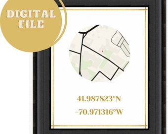 Digital Download: Personalized Where We Met Map