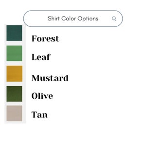 Puede incluir: Opciones de color de camisa: Bosque, Hoja, Mostaza, Oliva y Marr&oacute;n.