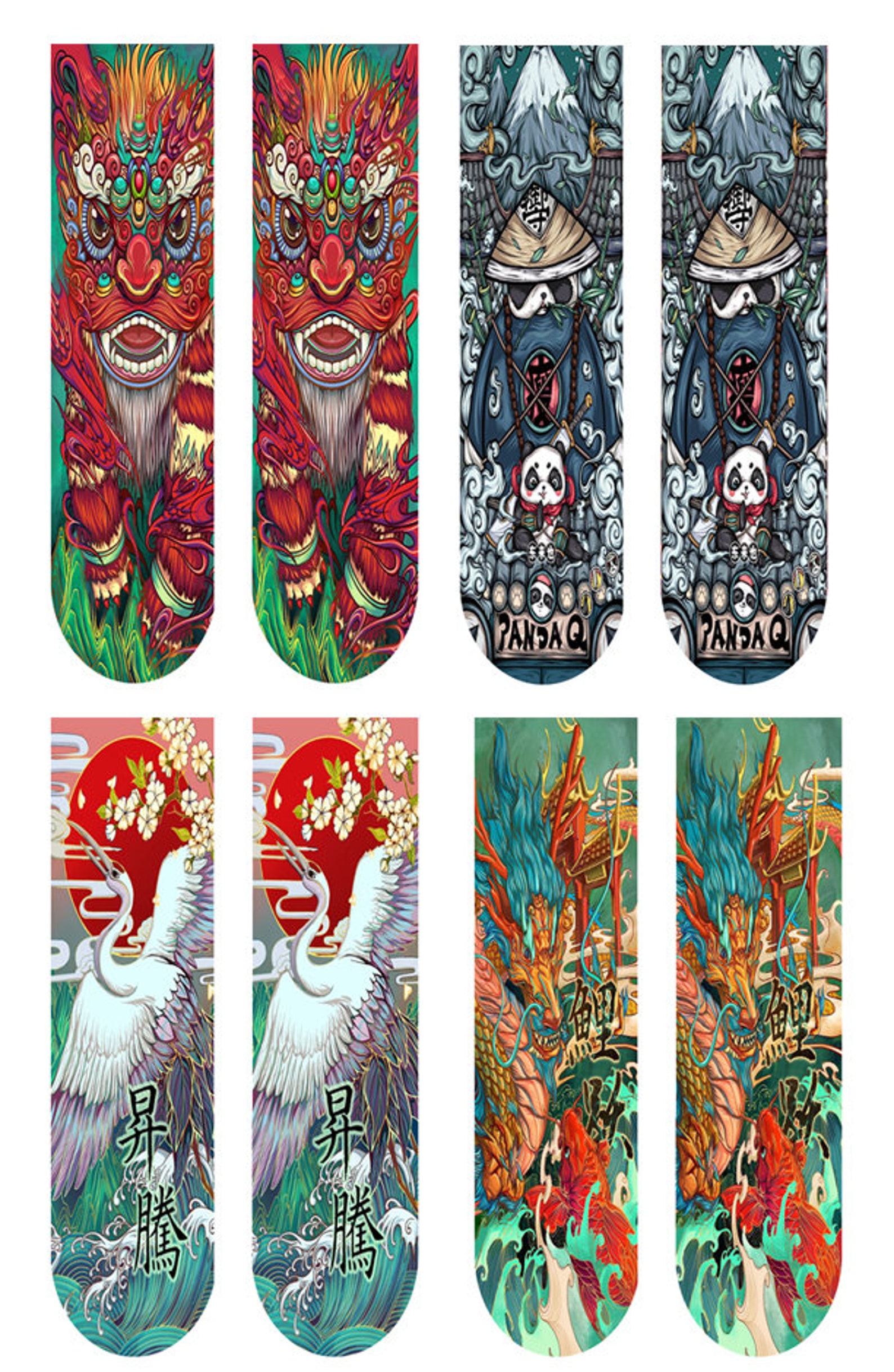 Download Oriental style sublimation Sock design sock template ...
